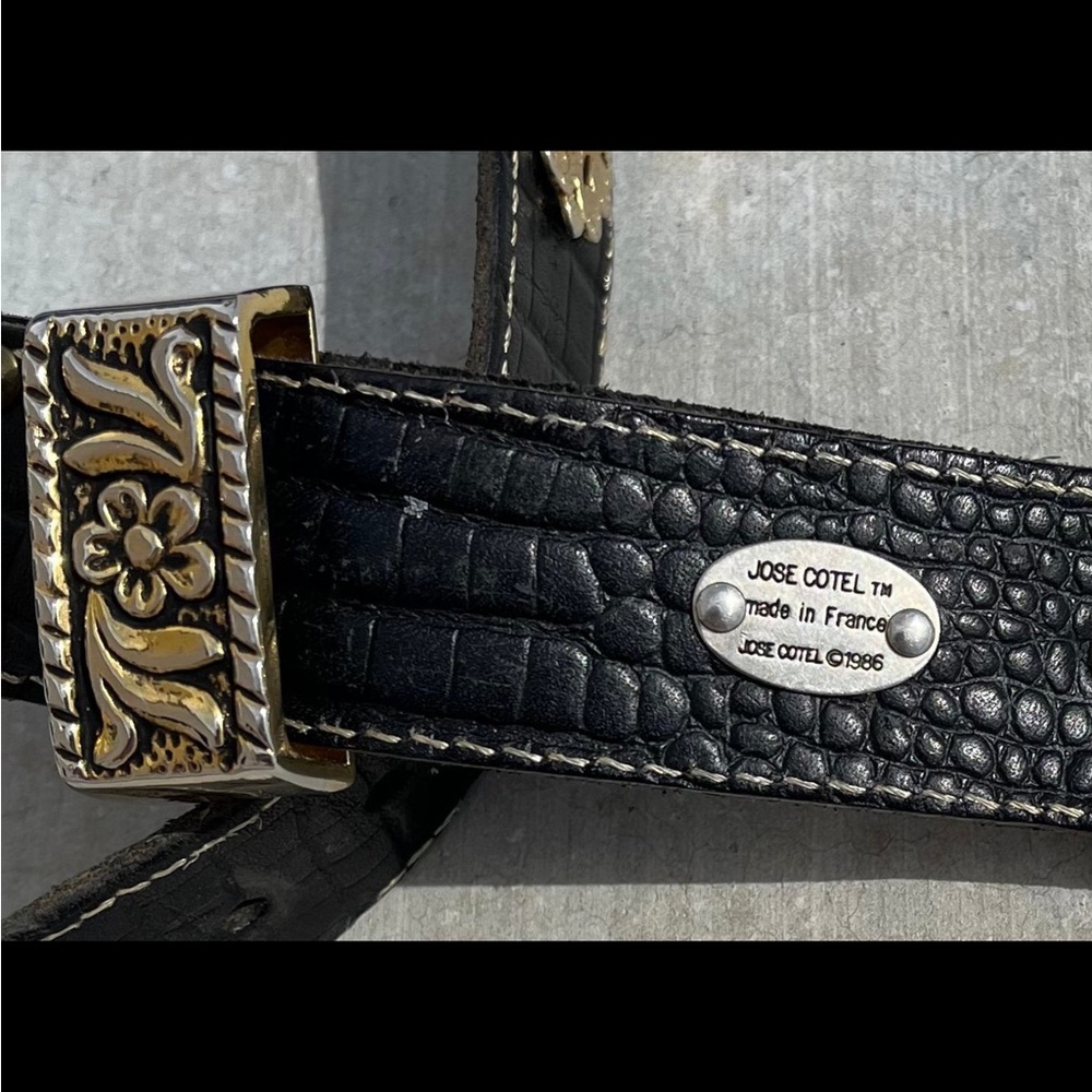Vintage Jose Cotel Belt- Made in France 1986 - Size 24”-27” - Picture 2 of 10